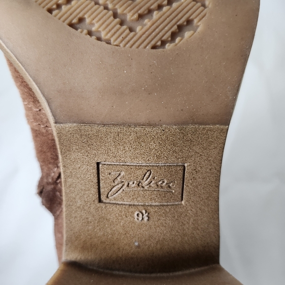 Zodiac Lennon Brown Western Suede Booties 9.5 New - Picture 8 of 14